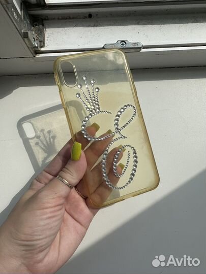 Чехол на iPhone xs max(кристаллы swarovski- ориг)