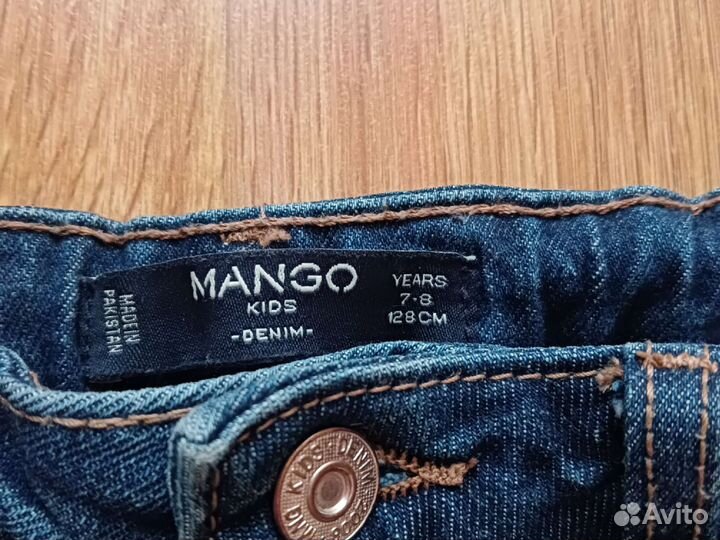 Джинсовые шорты mango kids для девочки р 128