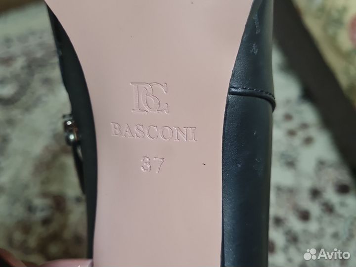 Ботильоны натуральная кожа черные 37