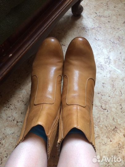 Кожаные Ботильоны Ecco 39 р-р