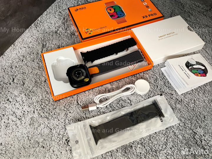 Smart Apple Watch x9 pro + 3 ремешка Читайте