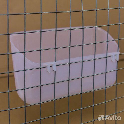 Кормушка-поилка навесная на клетку 19см