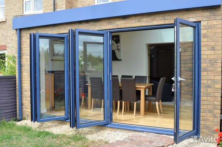 Двери алюминиевые входные раздвижные