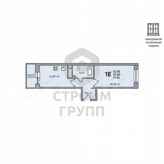 1-к. квартира, 41,9 м², 14/19 эт.