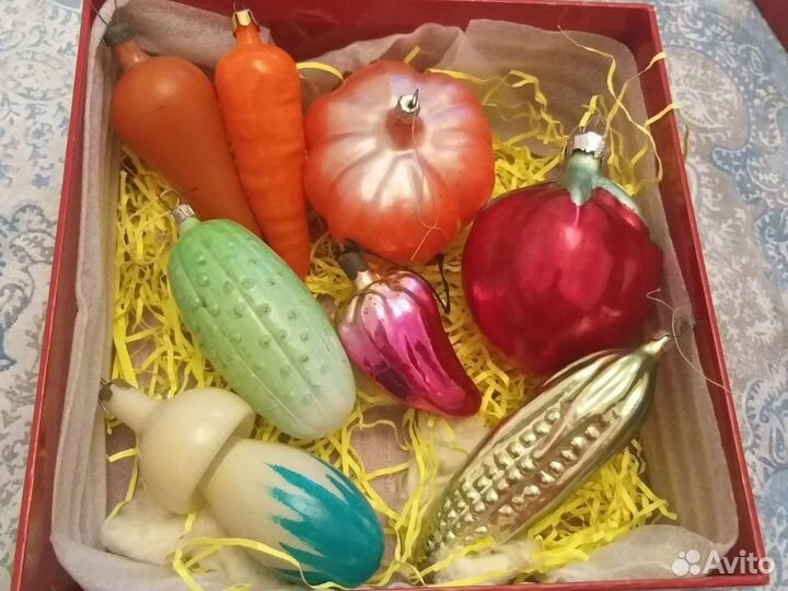 Елочные игрушки СССР овощи