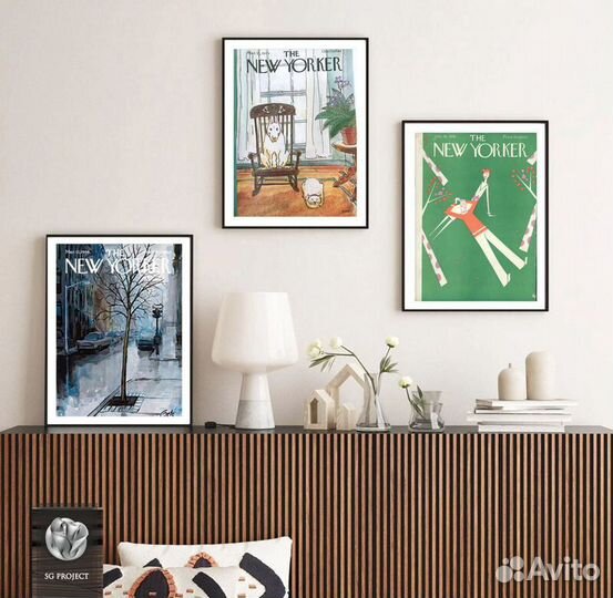 Картина-Обложки винтажных журналов живописные