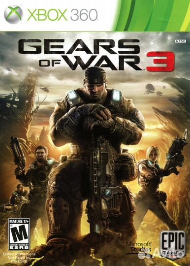 Gears of War 3 xbox 360 без обложки рус.суб. б\у