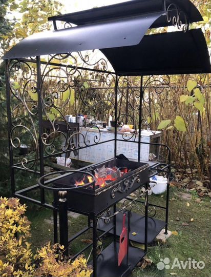 Мангал с крышей