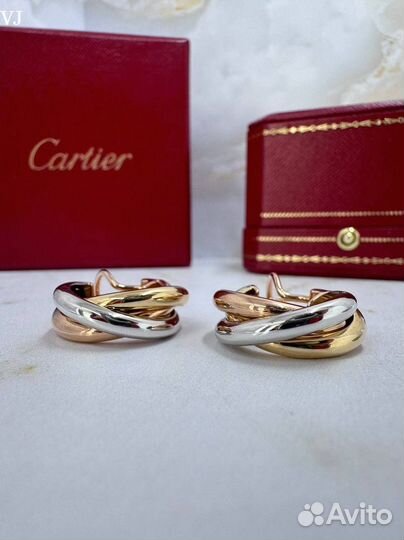 Серьги Cartier trinity 750 проба