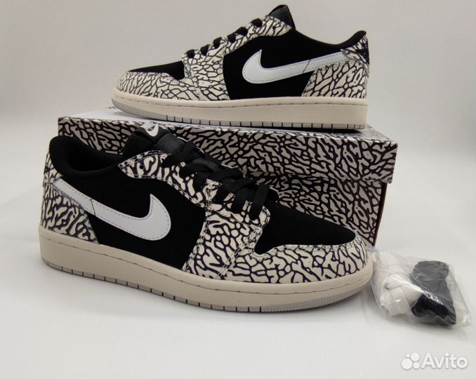 Кроссовки Nike Air Jordan 1 Low Black Cement