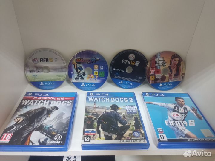 Игры на дисках для PS4 PS5 GTA FIFA UFC Worms