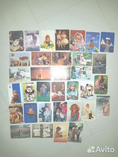 Коллекция иностранных календариков. Дети. 96 штук