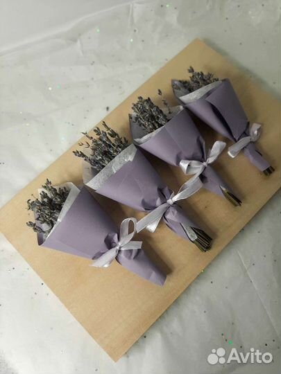 Букет из сухоцветов,лаванда,бонбоньерка