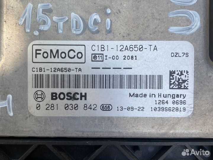 Эбу 0281030842 Ford Fusion 1.5tdci ugjc