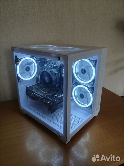 Компьютер аквариум Ryzen 5 Ssd + 1tb Window 10 Pro