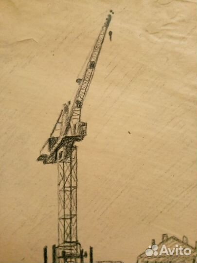 Картина Вакидина. Строительство в Зарядье