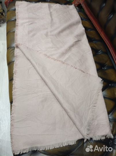 Платок 95см теплый chanel шерсть/шелк италия