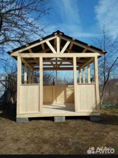 Дачные беседки деревянные
