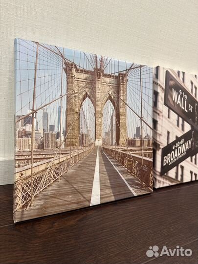 Интерьерная картина 2 шт Нью-Йорк 30*30