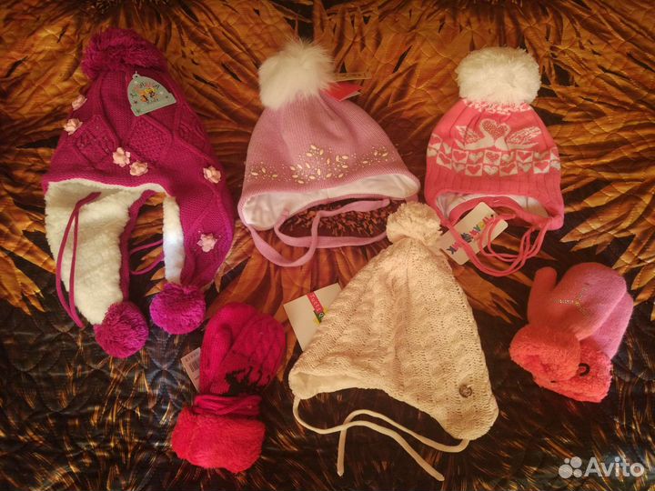 Шапки/варежки/шлем для девочек