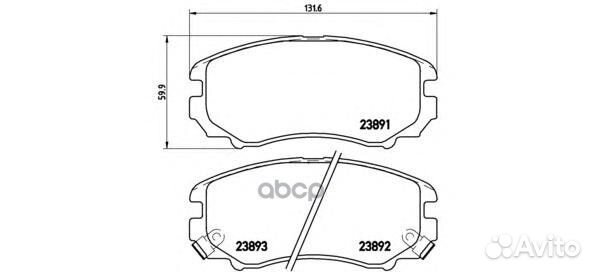 Колодки тормозные дисковые перед P30018 Brembo