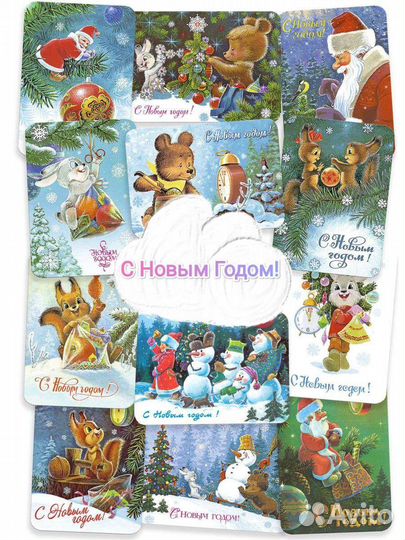 Магнит С Новым Годом в стиле СССР