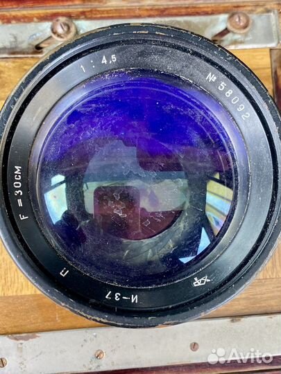 Фотоаппарат старинный. СССР. Линза