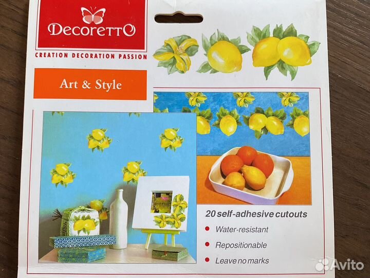 Декоративные наклейки Розы, Лимоны