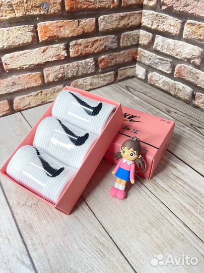 Носки nike высокие белые 3 пары