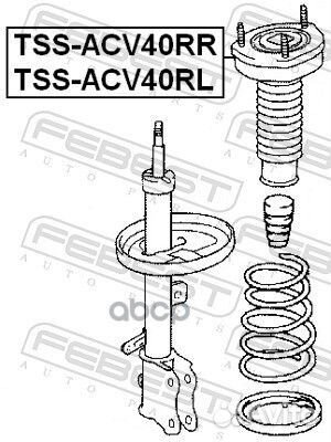 Опора заднего амортизатора правая tssacv40RR Fe