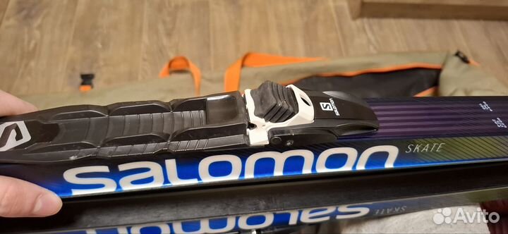 Лыжи salomon, лыжные ботинки fisher, stc палки