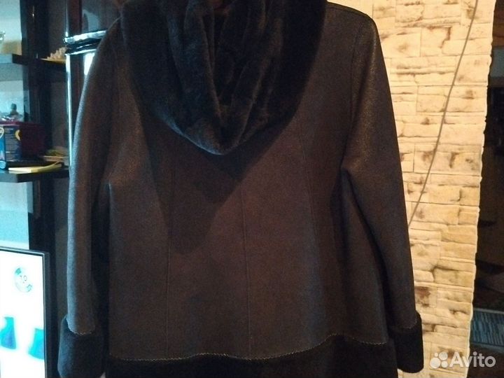 Дубленка натуральная женская 46 48 длинная