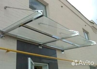 Стеклянный козырек от производителя