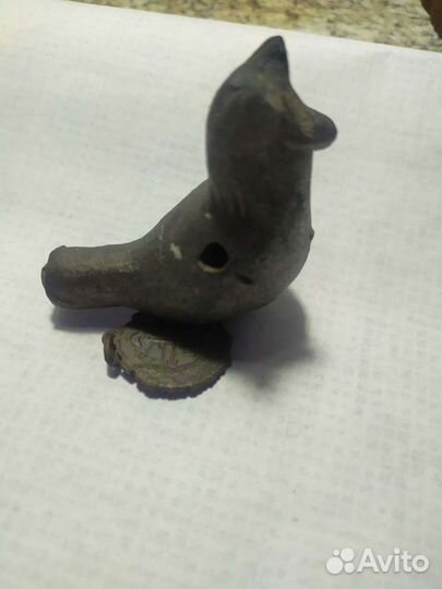 Старинная глиняная свистулька