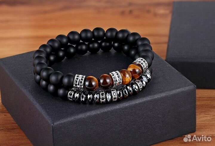 Браслет из натурального камня 17 - 20 см