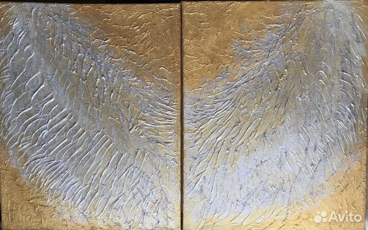 Интерьерная картина серебряные коылья диптих