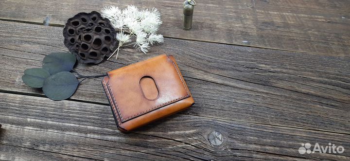 Кошелек кожаный мужской ручной работы