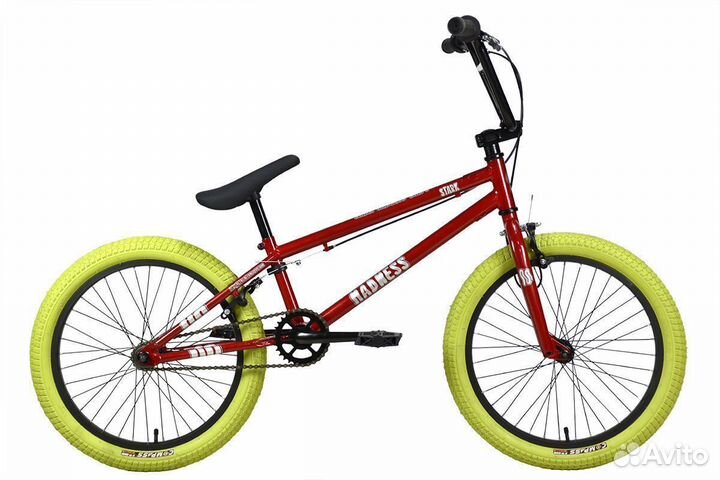 Велосипед StarkMadness BMX 1 красный/серебро/хаки