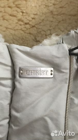 Меховой конверт в коляску christ tula