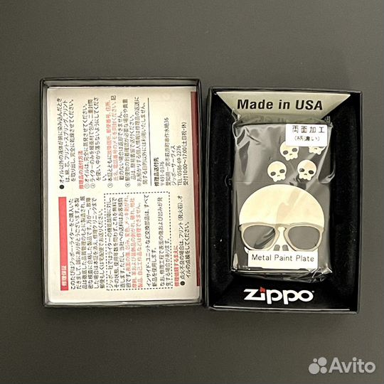Зажигалка zippo skull. оригинал. японский каталог