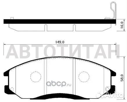 Колодки тормозные дисковые передн hyundai: santa F