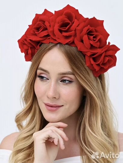 Ободок с цветами