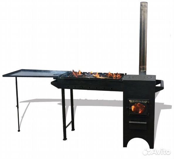 Кухня-мангал с печкой Березка (комплекс)