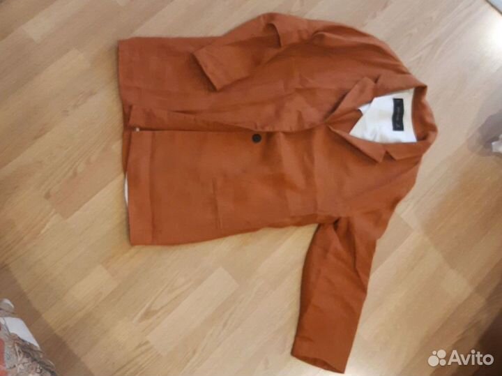 Женские льняные пиджаки Zara и Benetton 44 р