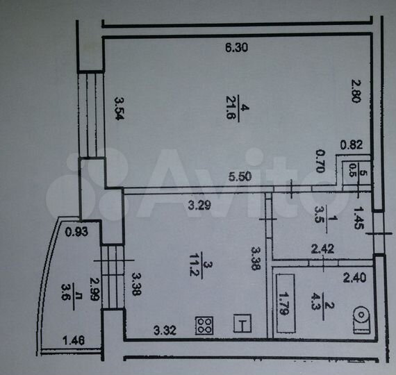 1-к. квартира, 42,9 м², 4/7 эт.