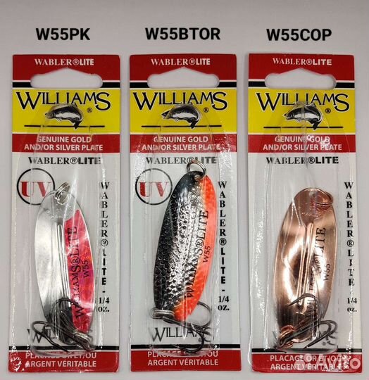 Блесны Williams Wabler Lite W55 оригинальные