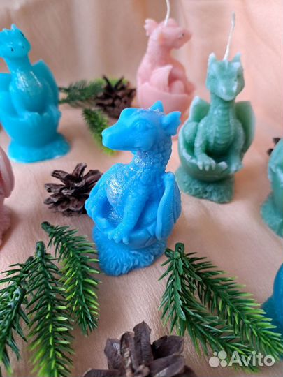 Мыло ручной работы новогоднее дракончики