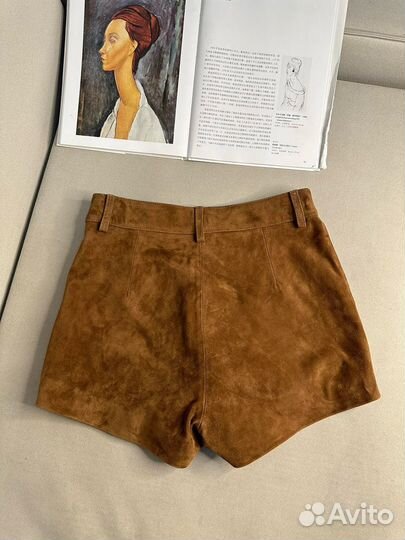 Замшевые шорты MIU MIU