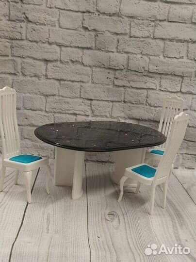 Мебель для кукол барби столовая Огонек