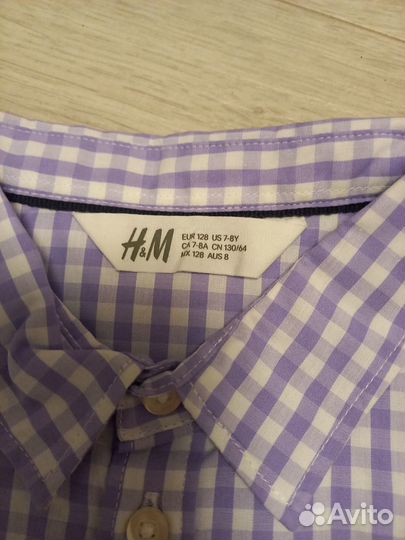 Рубашка для мальчика H&M 128 новая